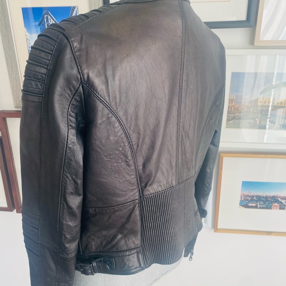 DKNYC lamb black leather jacket - Picture 4 of 5
